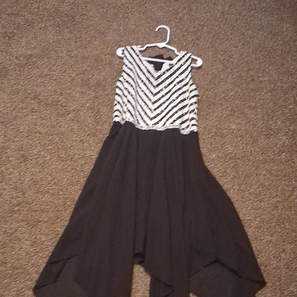 Lilt Black and White Formal Kids Dress
